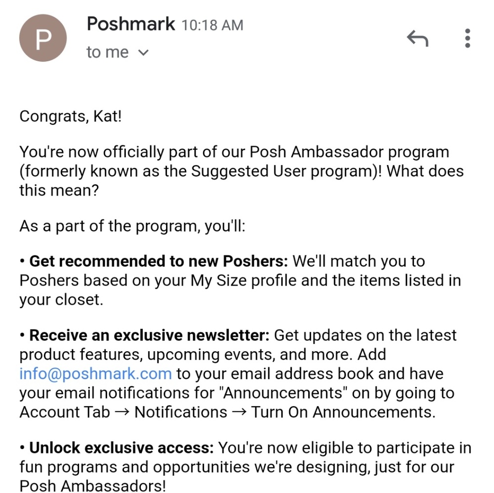 🎉🎊🎉I'M A POSH AMBASSADOR!!!!🥂🍾💜